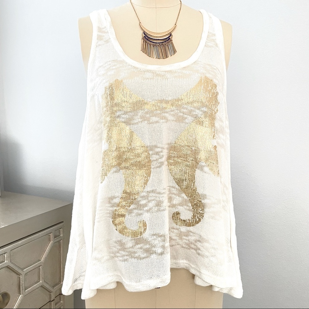 Vintage Havana 1954 Twin Seahorse Flowy Tank Top